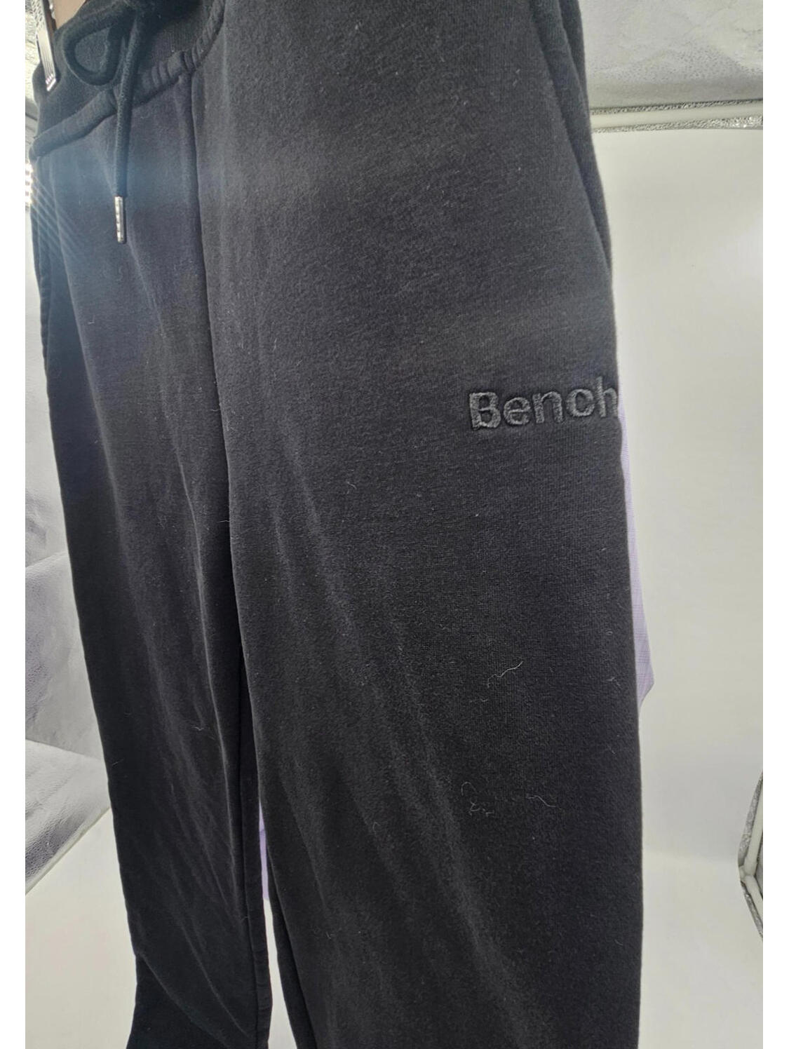 Bench Jogger Track Pant Black Organic Cotton Fleece Drawstring Small